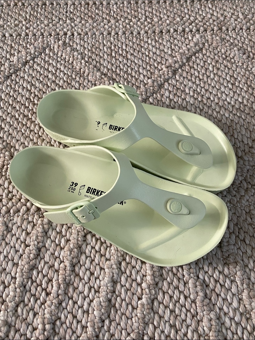 Birkenstock Women’s EVA Gizeh Thong Sandals — Pale Green